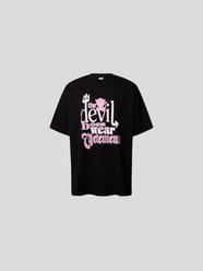 T-Shirt mit Statement-Print von VETEMENTS Grau / Schwarz - 17