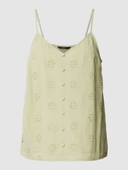 Top met broderie anglaise, model 'MAJA' van Vero Moda Groen - 44