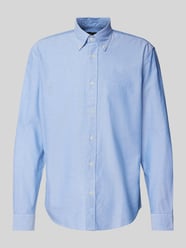 Regular Fit Freizeithemd mit Button-Down-Kragen von Marc O'Polo Blau - 17