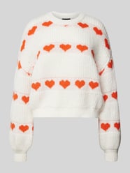 Regular fit gebreide pullover met gebreid hartjesmotief, model 'NOVE' van Pieces - 19