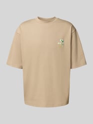 T-Shirt mit Motiv-Stitching Modell 'OKHOLM' von ANNARR Beige - 2