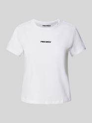 T-Shirt mit Label-Stitching von Review Weiß - 5