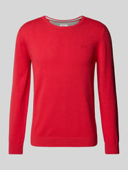 Gebreide pullover met ribboorden van s.Oliver RED LABEL Rood - 47