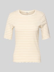 Regular fit shirt met sierzoom van s.Oliver RED LABEL Beige - 39