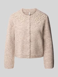 Regular Fit Strickjacke mit Woll-Anteil Modell 'MIGGIE' von ONLY Beige - 33