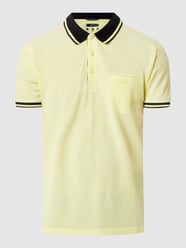 Poloshirt van piqué van Pierre Cardin Geel - 36