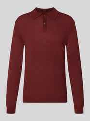 Regular Fit Poloshirt aus Woll-Mix von Christian Berg Men Bordeaux - 29
