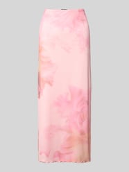 Straight Fit Maxirock mit floralem Allover-Print von REVIEW Pink - 47