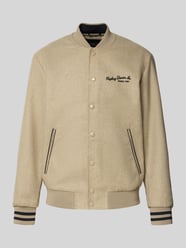 College-Jacke mit Stehkragen und Label-Stitching von Replay Beige - 19