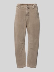 Relaxed Fit Cordhose mit Eingrifftaschen Modell 'BARREL CORDUROY' von Buena Vista Beige - 6