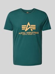 T-shirt met labelprint van Alpha Industries Groen - 38