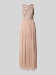 Tailliertes Cocktailkleid mit Paillettenbesatz von LACE & BEADS Pink - 31