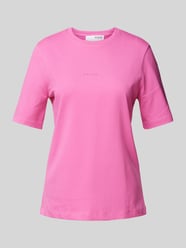 T-Shirt mit Label-Stitching Modell 'SIGNE-HANKIE' von Selected Femme Pink - 18