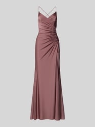 Abendkleid mit seitlicher Raffung von Mascara Pink - 15