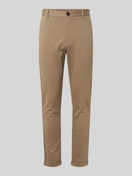 Korte stoffen broek met Franse steekzakken van Lindbergh Beige - 47