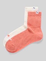 Socken mit Label-Detail Modell 'ZIGZAG' im 2er-Pack von Puma Orange - 4