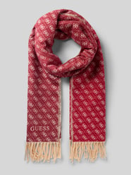 Szal z mieszanka wiskozy z detal z logo od GUESS - 32