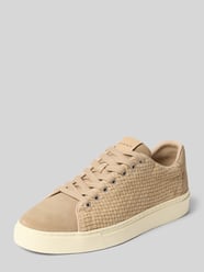 Sneakersy z naturalnej skóry z fakturowanym wzorem model 'Julien' od GANT - 40