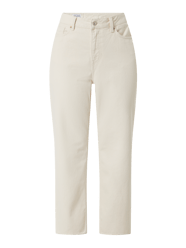 Korte straight fit high waist jeans van katoen, model 'Liora' van Kings of Indigo Wit - 15