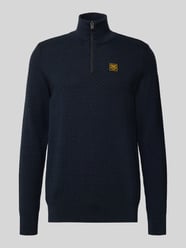 Sweter z dzianiny z prążkowanymi wykończeniami od PME Legend - 11