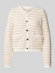 Bouclé-Jacke mit durchgehender Knopfleiste von s.Oliver BLACK LABEL Beige - 30