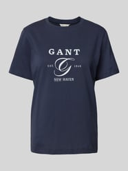 T-shirt met labelprint van Gant - 42