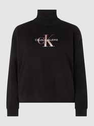 Bluza PLUS SIZE z logo od Calvin Klein Jeans Plus Czarny - 34