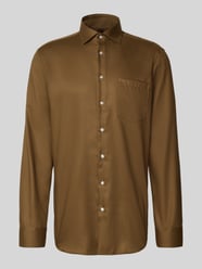 Slim fit zakelijk overhemd met kentkraag van SEIDENSTICKER Beige - 34