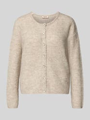 Strickjacke mit Rundhalsausschnitt Modell 'Almine' von MOS MOSH Beige - 11