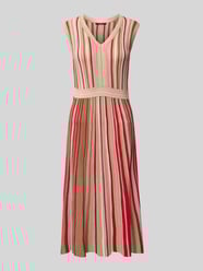 Strickkleid mit V-Ausschnitt von Zero Beige - 6