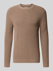 Regular Fit Strickpullover aus reiner Baumwolle mit Rundhalsausschnitt von s.Oliver RED LABEL - 48