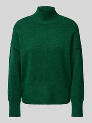 Gebreide pullover met opstaande kraag, model 'BALIS' van YAS Groen - 7