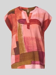 regular fit blouse van viscosemix model 'Catania' van Soyaconcept Fuchsia - 12