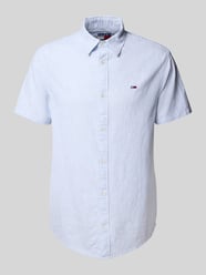 Regular fit vrijetijdsoverhemd van een mix van katoen en linnen van Tommy Jeans - 38