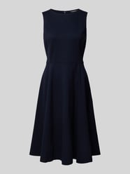 Knielanges Kleid mit Rundhalsausschnitt Modell 'CHARLEY' von Lauren Ralph Lauren Blau - 3