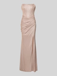 Slim Fit Abendkleid mit Glitzer-Mesh von Unique Pink - 13