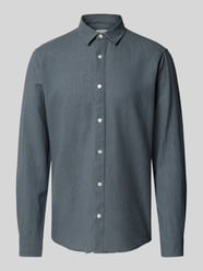 Slim fit linnen overhemd met kentkraag, model 'CAIDEN' van Only & Sons - 6