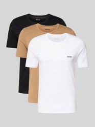 t-shirt o kroju regular fit z czystej bawełny model 'CLASSIC' w wielopak: 3 szt. od BOSS - 2