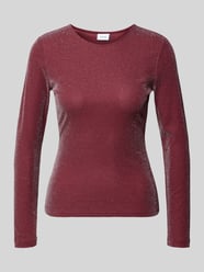 Langarmshirt mit schimmernder Optik von VILA Bordeaux - 35
