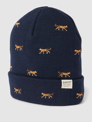 Beanie met motiefstitchings, model 'Vinson' van Barts Blauw - 13