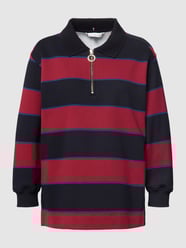 Sweatshirt mit Streifenmuster Modell 'RUGBY' von Tommy Hilfiger Blau - 42