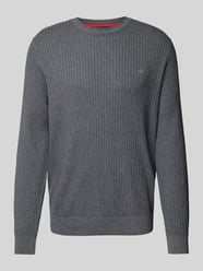 Strickpullover mit Logo-Stitching von Christian Berg Men Grau - 9