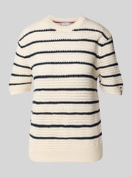 Regular Fit Häkelpullover aus Baumwoll-Mix von Tommy Hilfiger Beige - 17