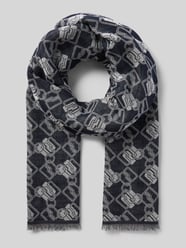 Schal im Allover-Look mit Fransen von Marc Cain - 10