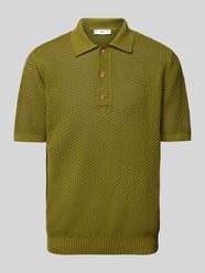 Regular Fit Poloshirt mit Knopfleiste Modell 'LIBRE' von Mango Grün - 36