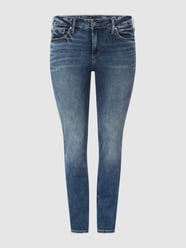 Jeansy PLUS SIZE o kroju skinny fit od Silver Jeans Niebieski - 25