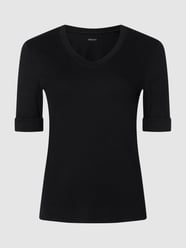 T-shirt in riblook van Marc Cain Zwart - 34