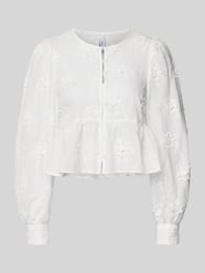 Slim Fit Bluse mit Spitzenbesatz Modell 'SWIRL' von Mango - 9