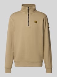 Regular Fit Sweatshirt Baumwoll-Mix mit Troyer-Kragen von PME Legend Beige - 5