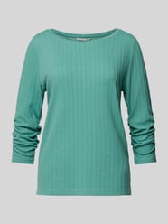 Shaped fit sweatshirt met structuur en 3/4-mouwen van Tom Tailor Denim Groen - 14